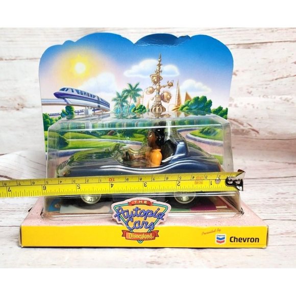Vintage 2000 Autopia Cars Disneyland Chevron Toy Car - Pull Back Rolling Gift - Picture 8 of 14
